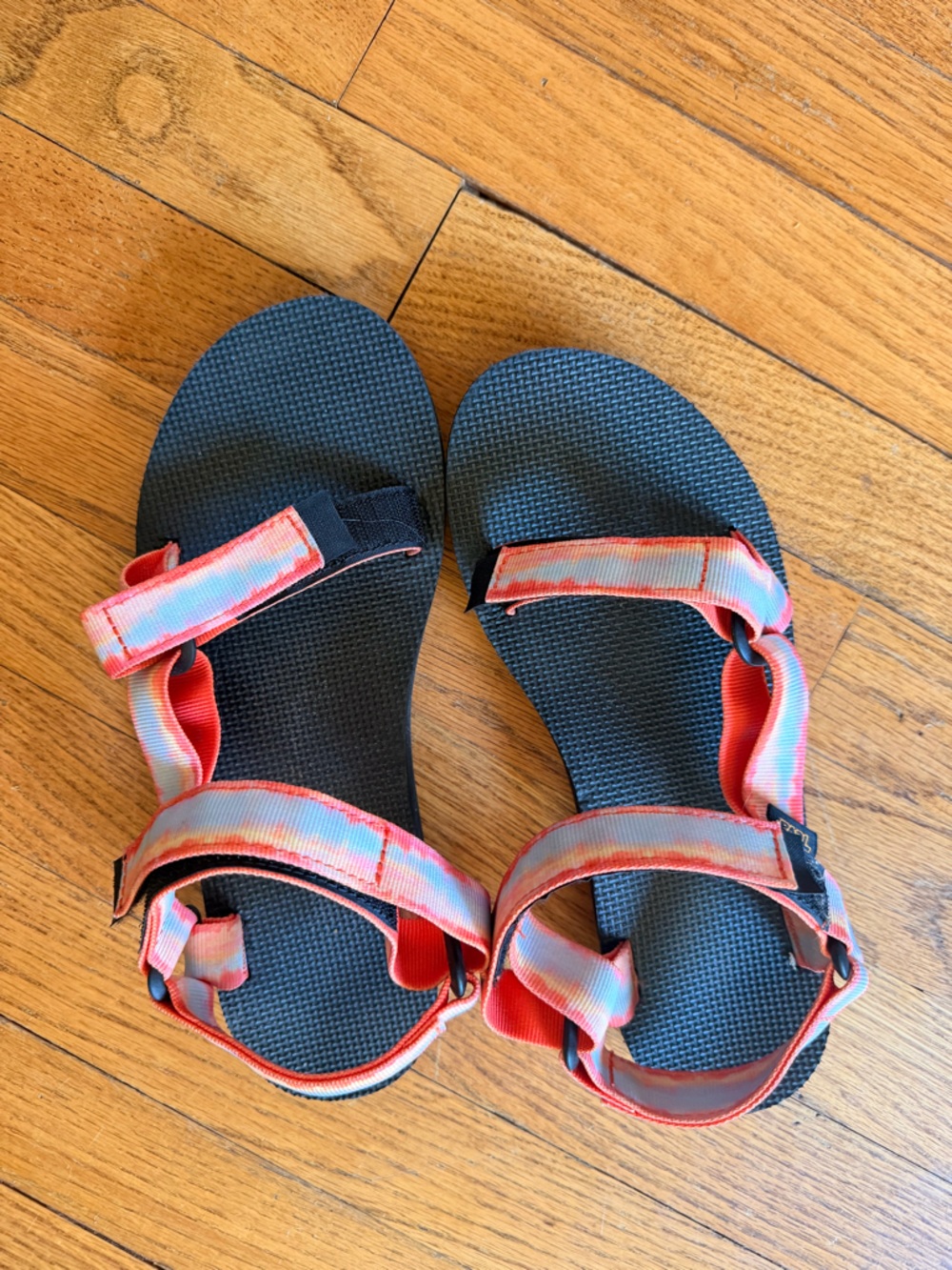 Teva Original Tie-Dye Sport Sandal in Orange and Pink